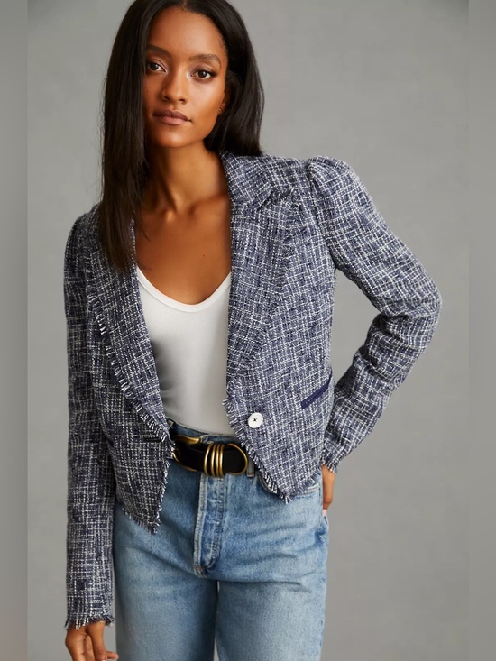 PAIGE Jackets & Blazers - PAIGE Chelsee Puff-Sleeve Crop Blazer/Size Medium